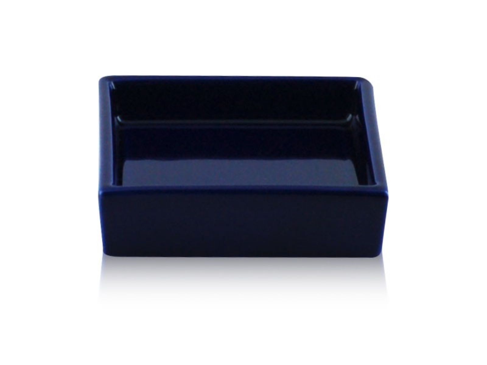 štvorcový Misky na mydlo vyrobené z keramiky - Porta sapone quadrato blu BD-SAP-CBL-04