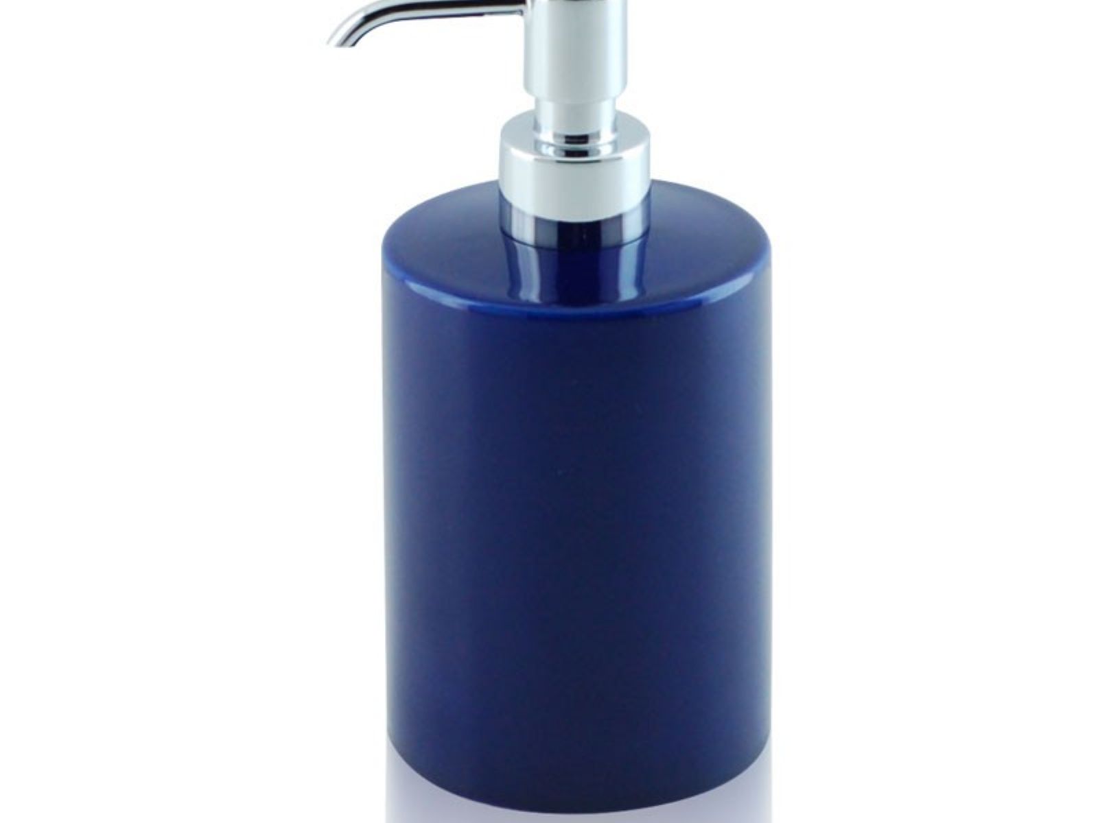 Kolo dávkovač mydla kvapalina v keramickom a pochrómovanej mosadze - Dispenser - dosatore di sapone liquido blu BD-DIS-CBL-03