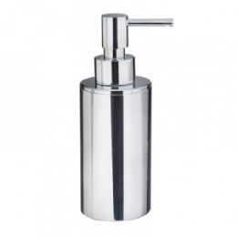 dosatore metallo tondo appoggio rest standing round liquid soap dispenser in metal Ø cm. 6x H. cm. 20