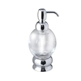 rest standing liquid soap dispenser in glass cm. 9x 8x17,5