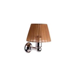 light lamp with pleated organdy lampshade wall mounted version