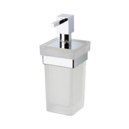 dosatore vetro appoggio rest standing liquid soap dispenser in glass cm. 6,6x6,6x16,6