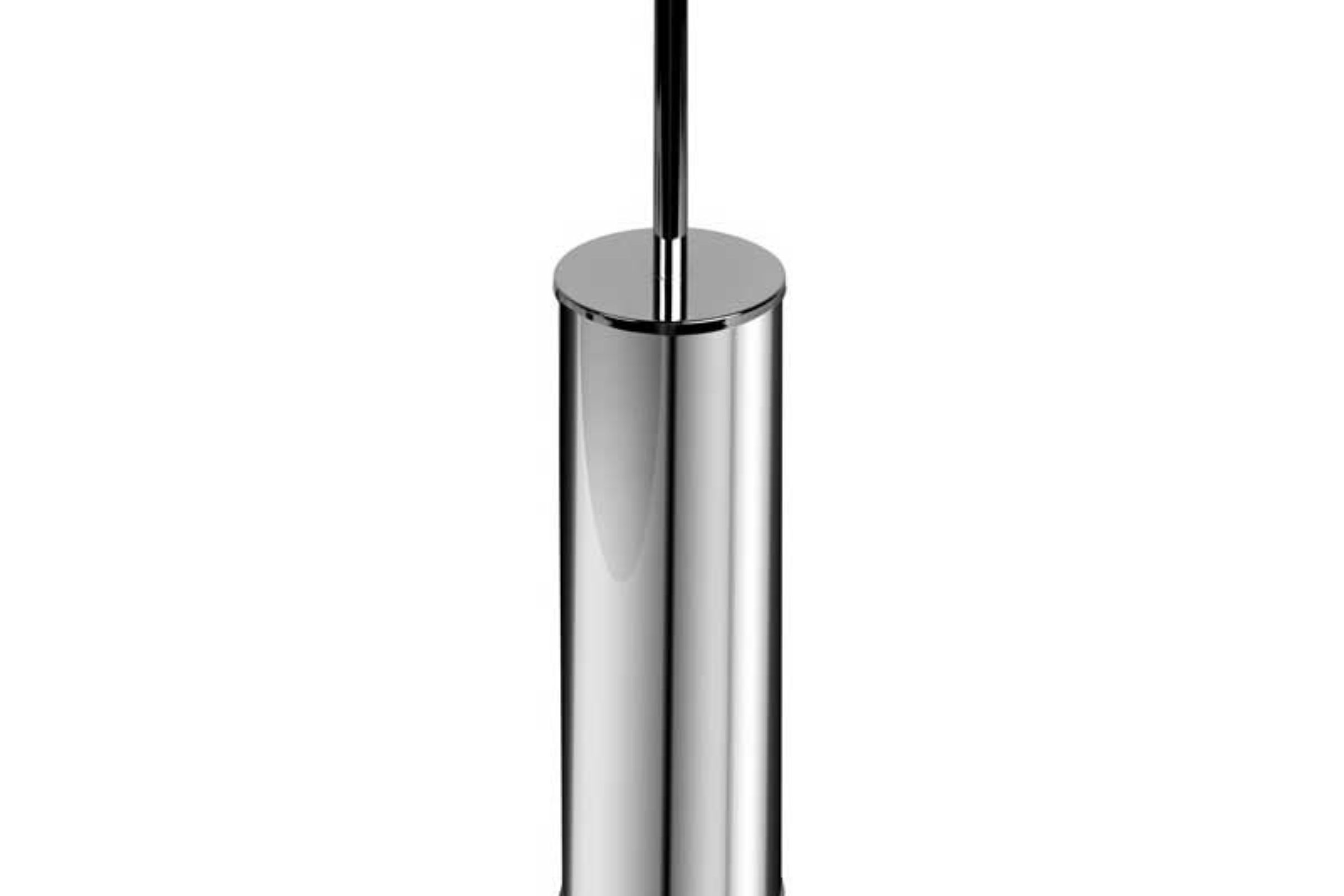 porta scopino metallo appoggio fl oor standing toilet brush holder in metal cm. 8x8x36