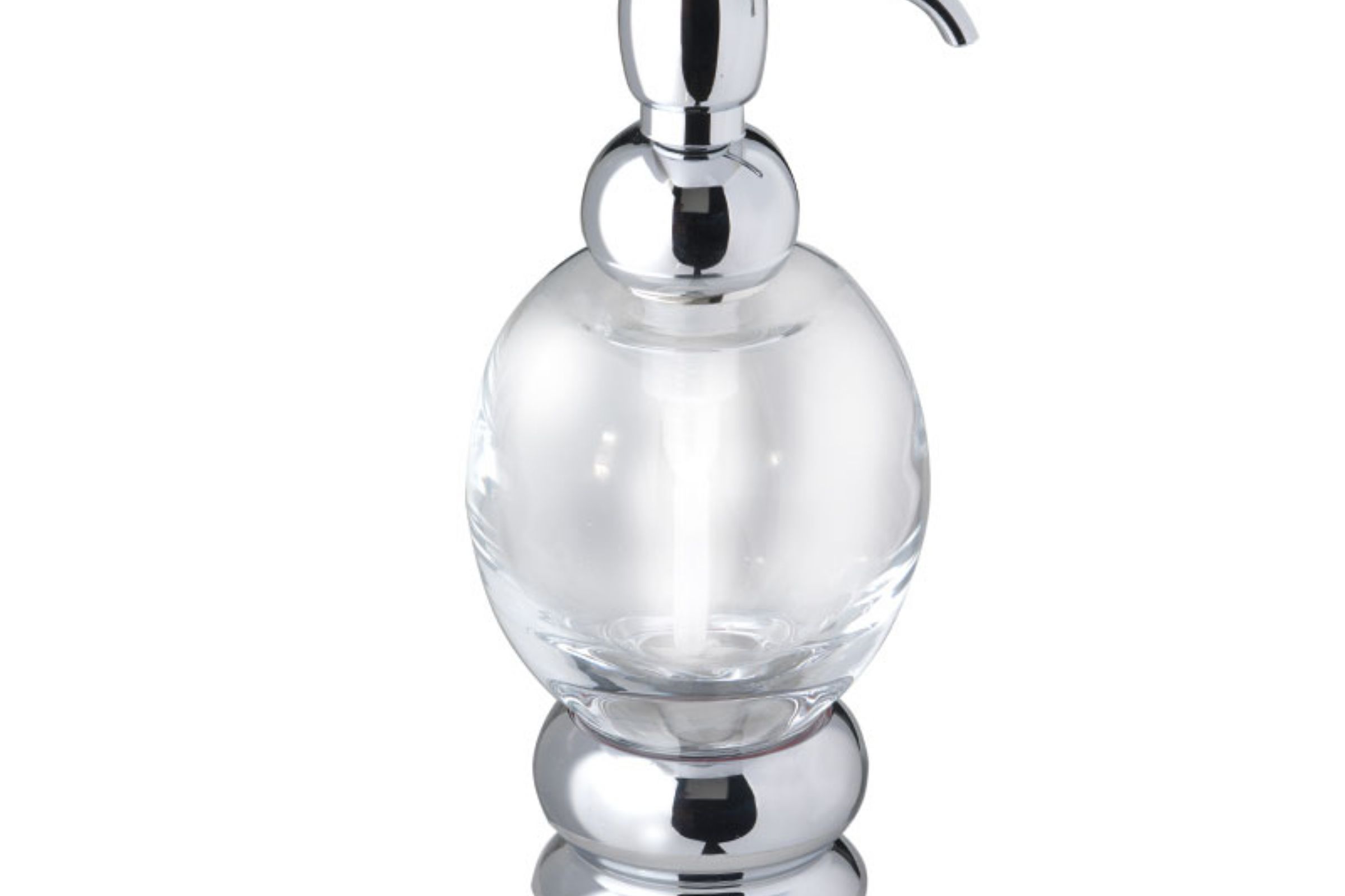 rest standing liquid soap dispenser in glass cm. 9x 8x17,5