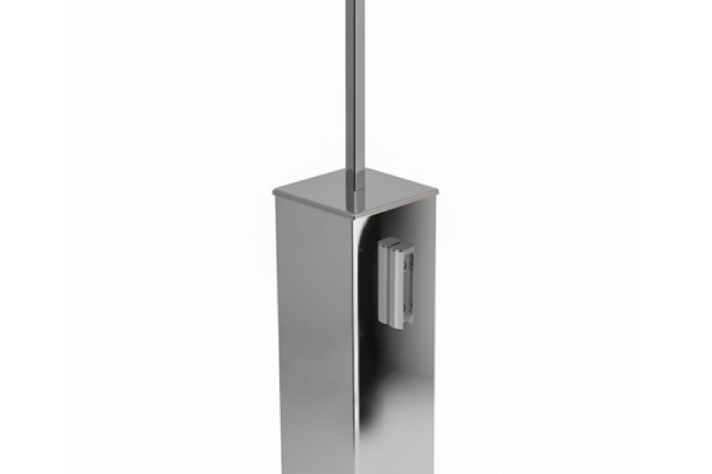 floor standing toilet brush holder in metal cm. 8x8x36
