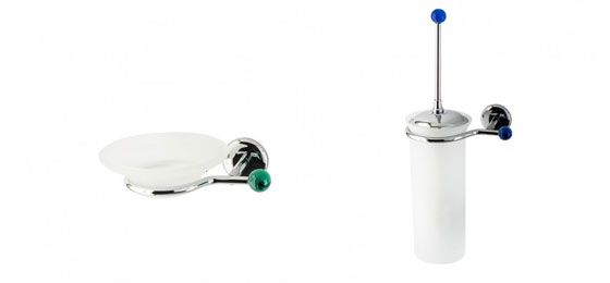 Elite bathroom accessories with glass terminals