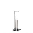 Toilet roll and brush holder stand ZERO COLOR - Toilet roll and  brush holder stand Zero  Chromo / Black