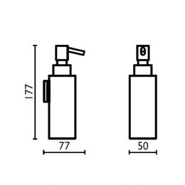 Liquid soap dispenser made of brass QU 127 - QU 127 cromo 51