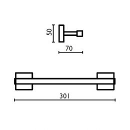 Towel rail 30 cm QU 210 - QU 210 cromo 51