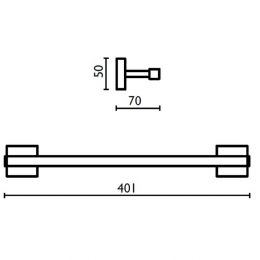Towel rail 40 cm. QU 211 - QU 211 cromo 51