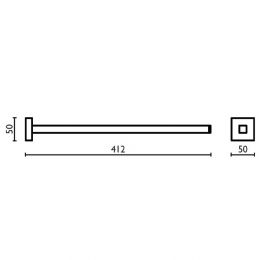 Towel rail 40 cm. QU 215 - QU 215 cromo 51