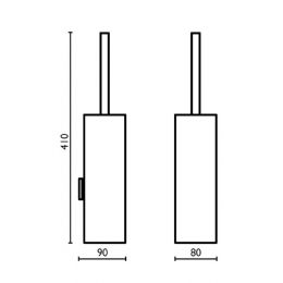 Toilet brush holder in brass QU 221 - QU 221 cromo 51