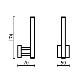 Reserve toilet roll holder QU 234 - QU 234 cromo 51