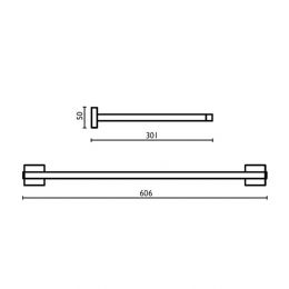 Towel rack 60 cm. QU 813 - QU 813 cromo 51