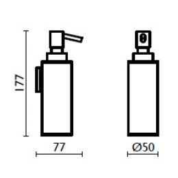 Liquid soap dispenser holder in brass AM 127 - AM 127 cromo 51