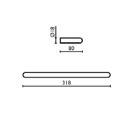 Towel rail 40 cm. AM 211 - AM 211 Chrome 51