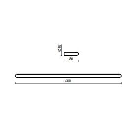 Towel rail 60 cm AM 212 - AM 212 Chrome 51