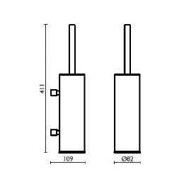 Toilet brush holder in brass AM 221 - AM 221 Chrome 51