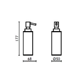 Standing liquid soap dispenser holder in brass AM 727 - AM 727 Chrome 51