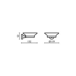 Soap holder in satin glass TE 123 - TE 123 Chrome 51