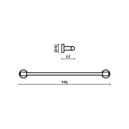 Towel rail 40 cm. TE 211 - TE 211 Chrome 51