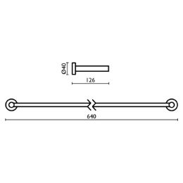 Towel rail 60 cm. TE 212 - TE 212 Chrome 51