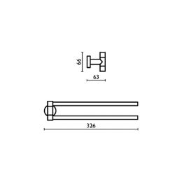 Swivel towel rail TE 214 - TE 214 Chrome 51