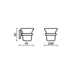 Tumbler holder in ceramic SH 142 - SH 142 Chrome 51