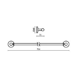 Towel rail 60 cm. SH 212 - SH 212 Chrome 51