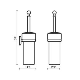 Toilet brush holder in ceramic SH 222 - SH 222 Chrome 51