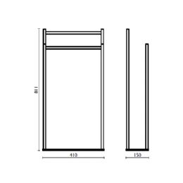 Standing with double towel rail h 84 cm. AM 616 - AM 616 Chrome 51