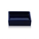 Square Soap dish made of ceramic - Porta sapone quadrato blu BD-SAP-CBL-04