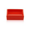 Porta sapone da appoggio quadrato in ceramica - Porta sapone quadrato arancione  BD-SAP-CAR-04