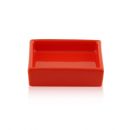 Porta sapone da appoggio quadrato in ceramica - Porta sapone quadrato arancione BD-SAP-CAR-04