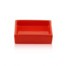 Square Soap dish made of ceramic - Porta sapone quadrato arancione  BD-SAP-CAR-04