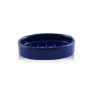 Porta sapone da appoggio ovale in ceramica - Porta sapone da appoggio ovale blu BD-SAP-CBL-01
