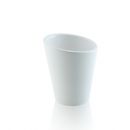 Bicchiere da appoggio in ceramica - Bicchiere da appoggio in ceramica bianca BD-BIC-CBI-04