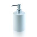 Dispenser - dosatore di sapone liquido da appoggio in ceramica e ottone cromato - Dispenser - dosatore di sapone liquido bianco BD-DIS-CBI-03