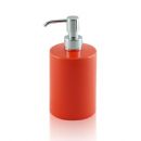 Dispenser - dosatore di sapone liquido da appoggio in ceramica e ottone cromato - Dispenser - dosatore di sapone liquido arancione BD-DIS-CAR-03