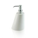 Dispenser - dosatore di sapone liquido da appoggio in ceramica e ottone cromato - Dispenser - dosatore di sapone liquido bianco BD-DIS-CBI-02