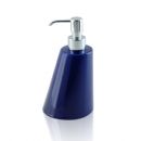 Dispenser - dosatore di sapone liquido da appoggio in ceramica e ottone cromato - Dispenser - dosatore di sapone liquido blu BD-DIS-CBL-02