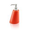 Dispenser - dosatore di sapone liquido da appoggio in ceramica e ottone cromato - Dispenser - dosatore di sapone liquido arancione BD-DIS-CAR-02