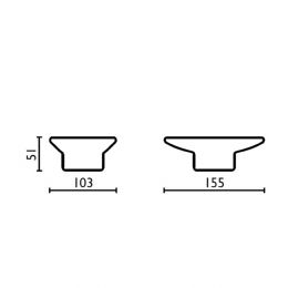 Spare oval soap holder in ceramic - RI.05