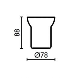 Spare square liquid soap dispenser holder in ceramic - RI.11