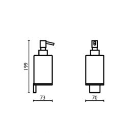 Liquid soap dispenser holder in ceramic AT128 - AT128 cromo 51