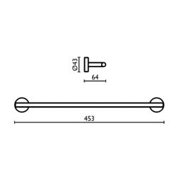 Porta salvietta 45 cm TH 211 - TH 211 cromo 51