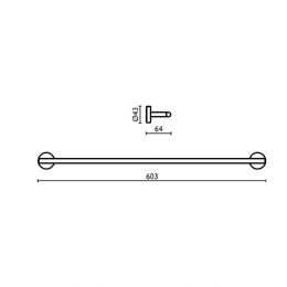 Towel rail 60 cm TH 212 - TH 212 cromo 51