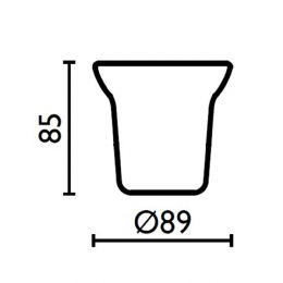 Ricambio bicchiere in ceramica Ø9 cm - RI.14