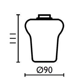 Ricambio porta sapone liquido in ceramica - RI. 17 cromo 51