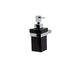 LIQUID SOAP DISPENSER KUBIC - PORTADISPENSER IN CERAMICA NERO KUBIC K932N